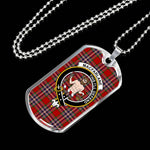 MacFarlane Scottish Clan Tartan Military Dog Tag Necklace Jewelry