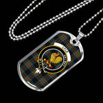 Lyle Scottish Clan Tartan Military Dog Tag Necklace Jewelry