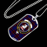 Home Modern Scottish Clan Tartan Military Dog Tag Necklace Jewelry