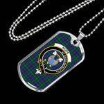 Hope Scottish Clan Tartan Military Dog Tag Necklace Jewelry