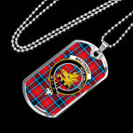 MacTavish Scottish Clan Tartan Military Dog Tag Necklace Jewelry