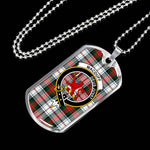 MacDuff Dress Modern Scottish Clan Tartan Military Dog Tag Necklace Jewelry