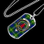 Maitland Scottish Clan Tartan Military Dog Tag Necklace Jewelry