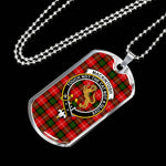 MacKintosh Scottish Clan Tartan Military Dog Tag Necklace Jewelry