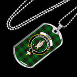 Logie Scottish Clan Tartan Military Dog Tag Necklace Jewelry