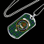 Graham of Montrose Scottish Clan Tartan Military Dog Tag Necklace Jewelry