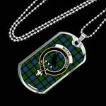 MacKie Scottish Clan Tartan Military Dog Tag Necklace Jewelry
