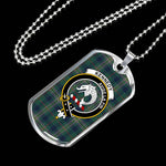 Kennedy Modern Scottish Clan Tartan Military Dog Tag Necklace Jewelry