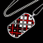 Home Scottish Clan Tartan Military Dog Tag Necklace Jewelry