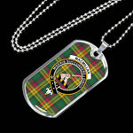 MacMillan Old Ancient Scottish Clan Tartan Military Dog Tag Necklace Jewelry