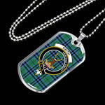 Keith Ancient Scottish Clan Tartan Military Dog Tag Necklace Jewelry