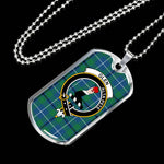 Glen Ancient Scottish Clan Tartan Military Dog Tag Necklace Jewelry