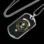 Murray Dysart Of Atholl Modern Scottish Clan Tartan Military Dog Tag Necklace Jewelry