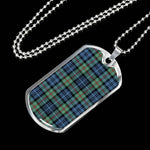 MacKinlay Ancient Scottish Clan Tartan Military Dog Tag Necklace Jewelry