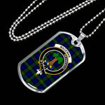 MacEwan Scottish Clan Tartan Military Dog Tag Necklace Jewelry