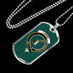 Lammie Scottish Clan Tartan Military Dog Tag Necklace Jewelry
