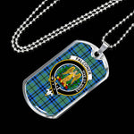 Falconer Scottish Clan Tartan Military Dog Tag Necklace Jewelry