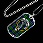 MacNeil of Colonsay Hunting Scottish Clan Tartan Military Dog Tag Necklace Jewelry