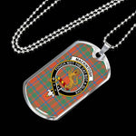 MacKintosh Ancient Scottish Clan Tartan Military Dog Tag Necklace Jewelry