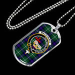 MacDonald Clan Donald Of The Isles Hunting Modern Scottish Clan Tartan Military Dog Tag Necklace Jewelry