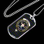Murray Athole Of Atholl Modern Scottish Clan Tartan Military Dog Tag Necklace Jewelry