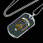 Gillon Scottish Clan Tartan Military Dog Tag Necklace Jewelry