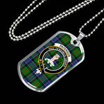 Paterson Hunting Scottish Clan Tartan Military Dog Tag Necklace Jewelry