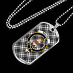 Menzies Scottish Clan Tartan Military Dog Tag Necklace Jewelry