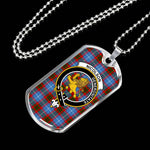 Nicolson Scottish Clan Tartan Military Dog Tag Necklace Jewelry