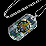 MacKenzie Dress Ancient Scottish Clan Tartan Military Dog Tag Necklace Jewelry
