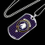 Horsburgh Scottish Clan Tartan Military Dog Tag Necklace Jewelry