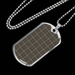 Outlander Fraser Scottish Clan Tartan Military Dog Tag Necklace Jewelry