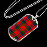 MacNicol Scottish Clan Tartan Military Dog Tag Necklace Jewelry
