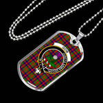 Gow Of Skeoch Scottish Clan Tartan Military Dog Tag Necklace Jewelry