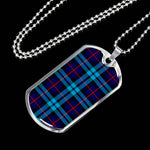 McCorquodale Scottish Clan Tartan Military Dog Tag Necklace Jewelry