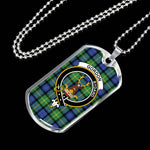 Gordon Old Ancient Scottish Clan Tartan Military Dog Tag Necklace Jewelry