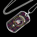 MacDonald Clan Ranald Scottish Clan Tartan Military Dog Tag Necklace Jewelry