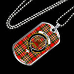 MacGill Scottish Clan Tartan Military Dog Tag Necklace Jewelry
