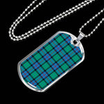 Flower Of Scotland Scottish Clan Tartan Military Dog Tag Necklace Jewelry