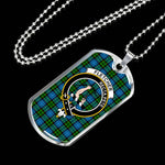 Fletcher Scottish Clan Tartan Military Dog Tag Necklace Jewelry