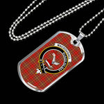 MacDougall Scottish Clan Tartan Military Dog Tag Necklace Jewelry
