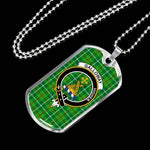 Galloway Hunting Scottish Clan Tartan Military Dog Tag Necklace Jewelry