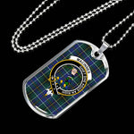 MacInnes Modern Scottish Clan Tartan Military Dog Tag Necklace Jewelry Scottish Clan Tartan Military Dog Tag Necklace Jewelry