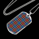 MacBeth Modern Scottish Clan Tartan Military Dog Tag Necklace Jewelry