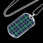 MacTaggart Scottish Clan Tartan Military Dog Tag Necklace Jewelry