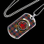 MacDuff Hunting Modern Scottish Clan Tartan Military Dog Tag Necklace Jewelry