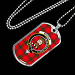 MacNab Modern Scottish Clan Tartan Military Dog Tag Necklace Jewelry