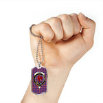 Laing Of Archiestown Scottish Clan Tartan Military Dog Tag Necklace Jewelry