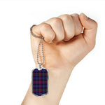 Pride Of Scotland Scottish Clan Tartan Military Dog Tag Necklace Jewelry