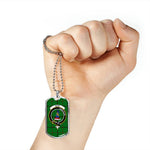 Mar Tribe Scottish Clan Tartan Military Dog Tag Necklace Jewelry